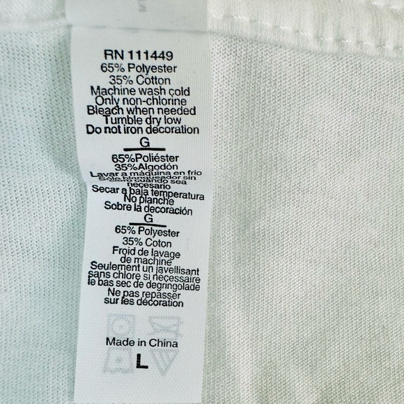 #Goals Cropped Top White Tee SZ LARGE NWT - Picture 6 of 9